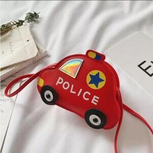Kids Cartoon Small Car Shoulder Bag 7.1 inch Cute unisex Crossbody Bag new red